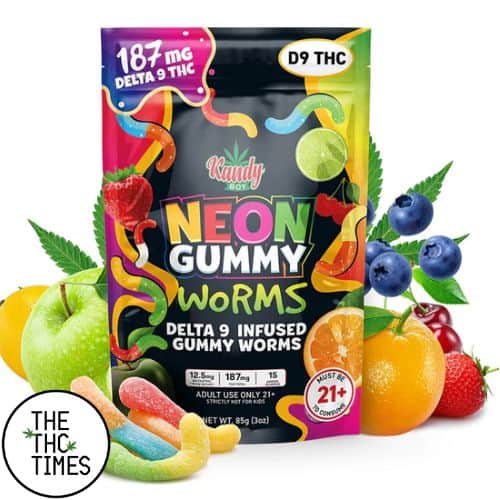 KandyBoy's Delta-9 Neon Gummy Worms Review